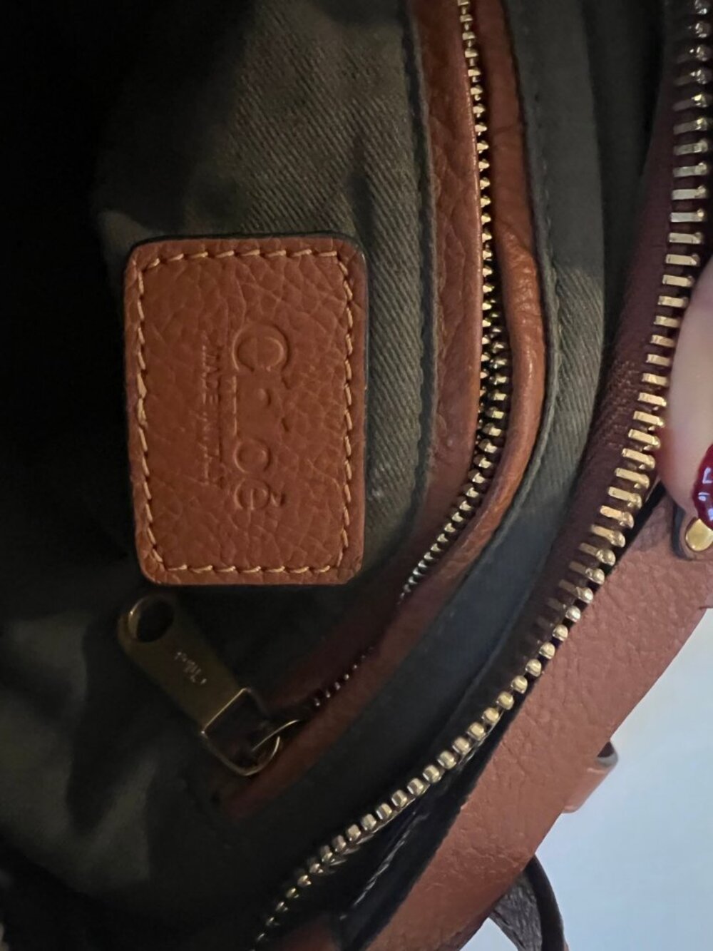 Chloé Marcie Medium Satchel, Brown Pebbled Leather, Gold Hardware - Picture 5 of 7